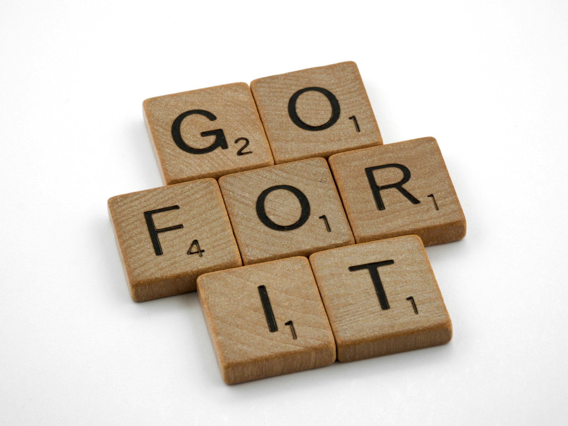 scrabble tiles that spell go for it