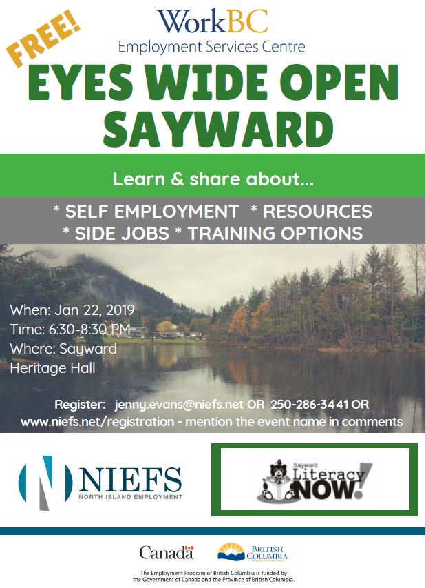 Eyes Wide Open Events NIEFS North Island Employment Foundations