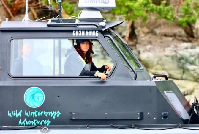 Pictured is Jenefer Smalley, Co-Owner of Wild Waterway Adventures